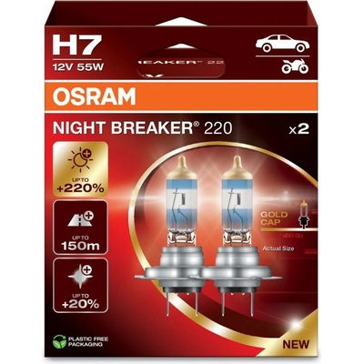 Osram Night Breaker 220 H7 PX26d 12V 55W 2 ks 64210NB220-2HB – Hledejceny.cz