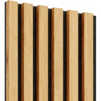 Akustický panel Dub přírodní 30x265 cm lamely na filcu DAP30265F103