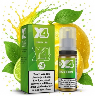 X4 Bar Juice Lemon and Lime 10 ml 20 mg