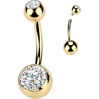 Steel Edge Titanový piercing do pupíku SETIGN04 Rozměry mm: 1,6*10*6*4