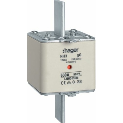 Hager Pojistková vložka NH3 630A 500V gG (LNH3630M)