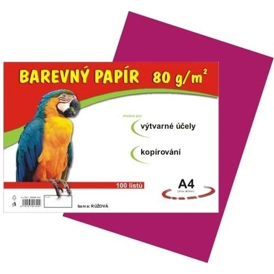 Barevný papír A4 100/80 g růžový Stepa s.r.o. – Hledejceny.cz