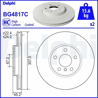 DELPHI Brzdový kotúč BG4817C