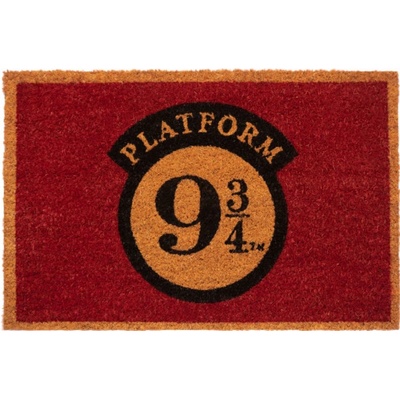 CurePink Harry Potter Nástupiště 9 a 3/4 60 x 40 cm červená [FGE0006]