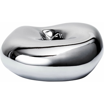 Ferm Living Porcelánový svícen Bellure Silver, stříbrná barva, keramika