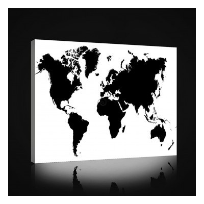 Obraz na plátne obdĺžník - OB0974 - Mapa sveta 80cm x 60cm - O6