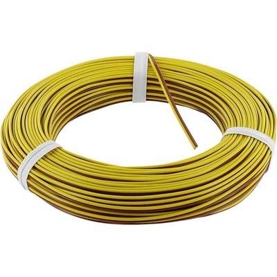 econ connect ZKL014GEBR50 opletenie / lanko 2 x 0.14 mm² žltá hnedá 50 m