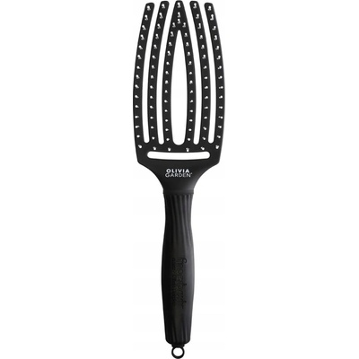 Olivia Garden Masážní a rozčesávací kartáč na vlasy Finger Brush černý – Hledejceny.cz