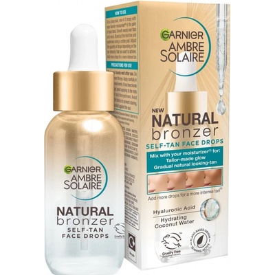 Garnier Ambre Solaire Natural Bronzer samoopaľovacie kvapky na tvár, 30 ml