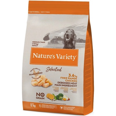 Natures Variety Selected Medium Adult kuracie z voľného chovu 2 x 12 kg