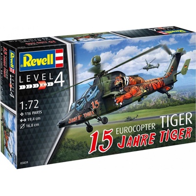 Revell Eurocopter Tiger 15 Years Tiger Plastic ModelKit vrtulník 03839 1:72