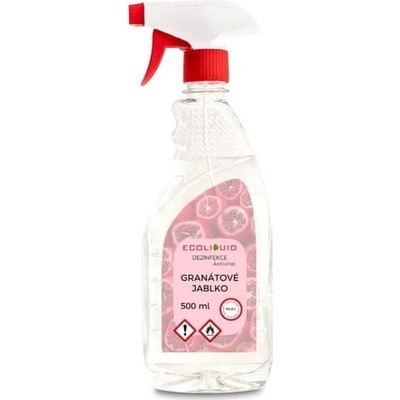 Ecoliquid Antiviral dezinfekce na ruce sprej granátové jablko 500 ml