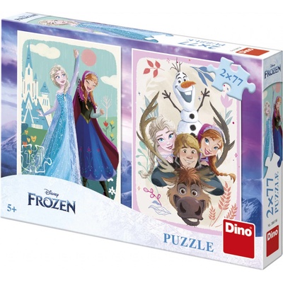DINO Ledové Království Anna a Elsa 2x77 dílků