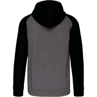 unisex mikina s kapucí Two šedá žíhaná / černá