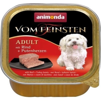 Animonda Vom Feinsten Adult Dog hovězí a krůtí srdce 150 g – Hledejceny.cz