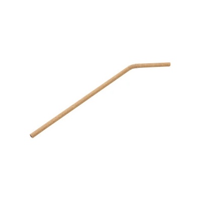 Ecofol Papírové brčko s kloubem 6/240 mm kraft ideal 100 ks