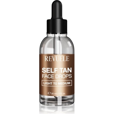 Revuele Paradise Bronze Self Tan Face Drops samoopaľovacie kvapky na tvár odtieň Light To Medium 30 ml