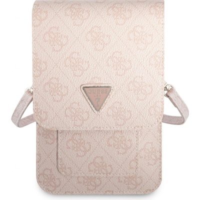 Pouzdro Guess PU 4G Triangle Logo Phone Bag růžové