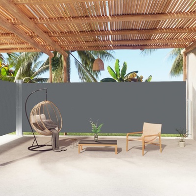 vidaXL Zatahovací boční markýza antracitová 200 x 1 000 cm