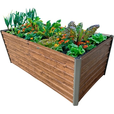 Garden King Vyvýšený záhon Agro Bed 200 x 77 x 100 cm 3D kov design dřevo