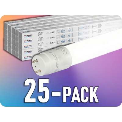 V-TAC LED trubica T8 18W, 1850lm, G13, Nano plast, 120cm/25-PACK! Studená biela