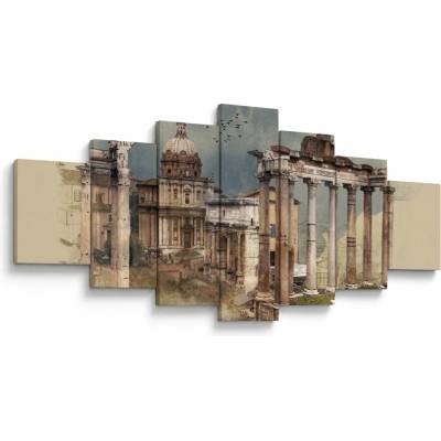 Obraz - Forum Romanum, Rím, Taliansko, sedemdielne 210x100 cm