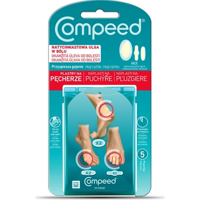 Compeed náplasť na pľuzgiere mix 5 ks