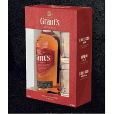 Grant´s Triple Wood 40% 0,7 l (dárkové balení 2 sklenice)