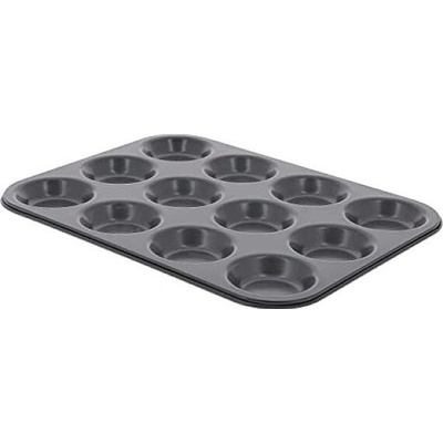 de Buyer Pečení 4711.12 forma na tartaletky 12 ks železo nepřilnavý povrch 34x26x1,9 cm průměr 7 cm
