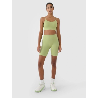 4F Dámské krátké legíny WSS25TFSTF014 LIGHT GREEN
