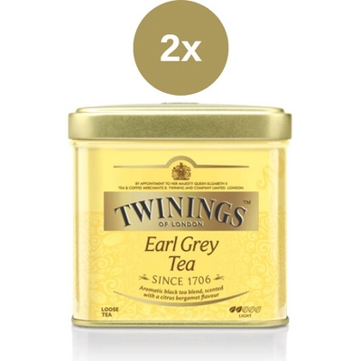 TWININGS Čaj čierny Earl grey 2 x 100 g