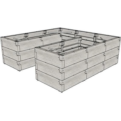Juwel Vysoký záhon Timber Ergoline plast 125 x 185 x 40 cm 20479