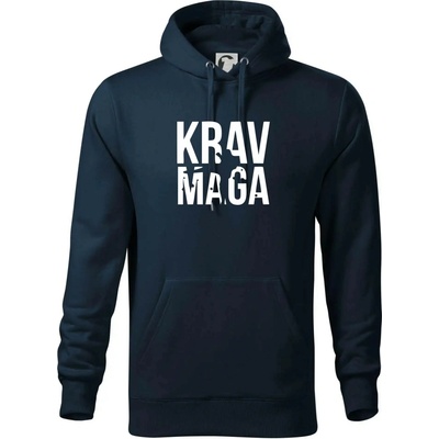 Nápis Krav Maga mikina Cape s kapucí námořní modrá téměř černá – Hledejceny.cz