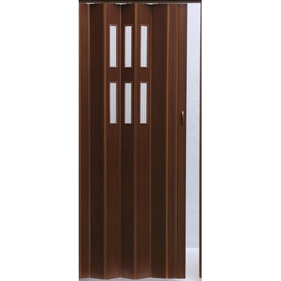 Vivaldi Zhrňovacie dvere presklenné-Orech 80 x 203 cm