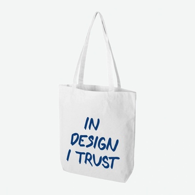 Plátěná taška In design I trust