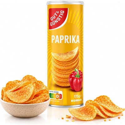 G&G Gut & Günstig G&G Paprikové chipsy v tubě 175 g