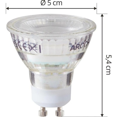 Arcchio LED žiarovka GU10 2,5W 6500K 450lm sklenená sada 10 ks