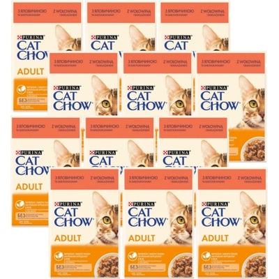 PURINA Cat Chow Adult Beef with Aubergine 12 x 85 g