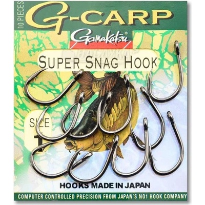 Gamakatsu G-Carp Super Snag Hook Black vel.1 10 ks