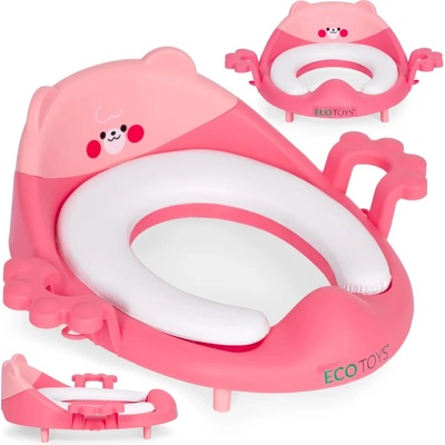 ECOTOYS Učící WC sedátko redukce na WC růžové
