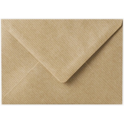 Hnědá obálka s žebrovaným vzorem 114x162 mm (C6)