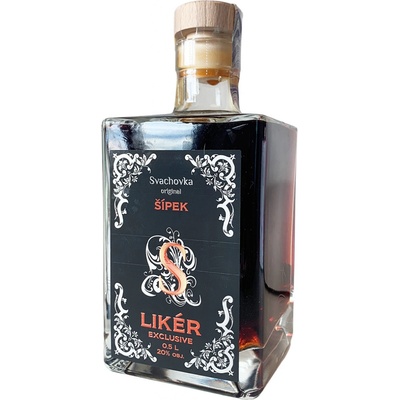 Šípkový Exclusive Likér 20% 0,5 l (holá láhev)