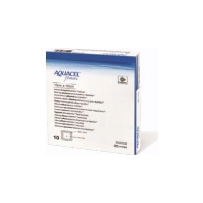 AQUACEL FOAM NEADHEZIVNÍ 10 x 10 cm PĚNOVÉ KRYTÍ 10 ks