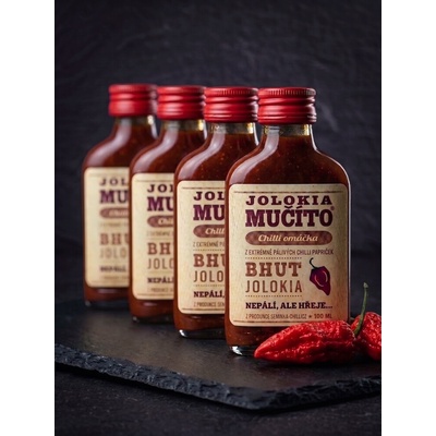 Seminka-chilli.cz Mučíto Jolokia chilli omáčka 4 x 100 ml