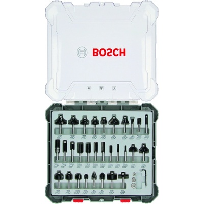 BOSCH Smíšená sada tvarových fréz s vřetenem 6 mm, 30 ks 2607017474