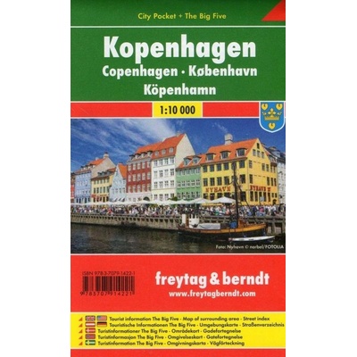Stadtplan Kopenhagen City Pocket 1:10.000. Copenhagen / Koebenhavn / Köpenhamn