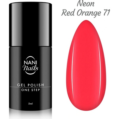 NANI gel lak One Step Neon Red Orange 5 ml