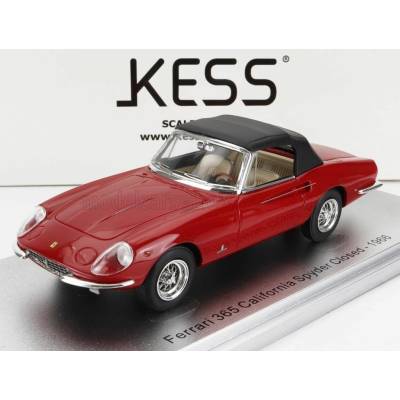KESS MODEL FERRARI 365 CALIFORNIA SPIDER CLOSED 1966 RED BLACK 1:43