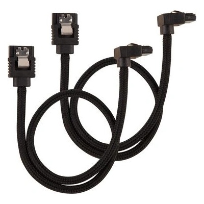 Corsair Premium Sleeved SATA 6Gbps kábel lomený čierna 2ks dĺžka 30cm CC-8900278