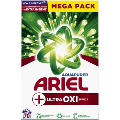 Ariel +Ultra Oxi prášek 4,55 kg 70 PD